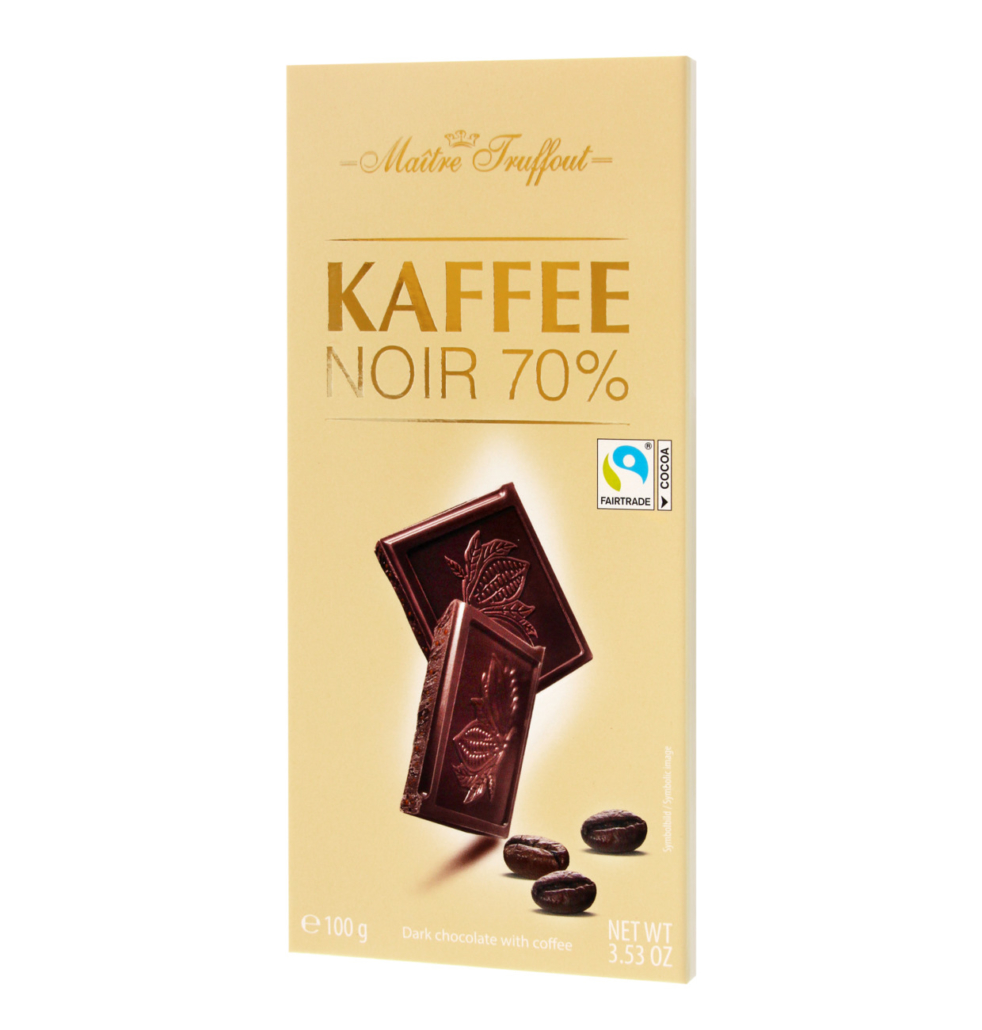 Maitre Truffout - Hořká čokoláda 70% s kávovou příchutí 100g
