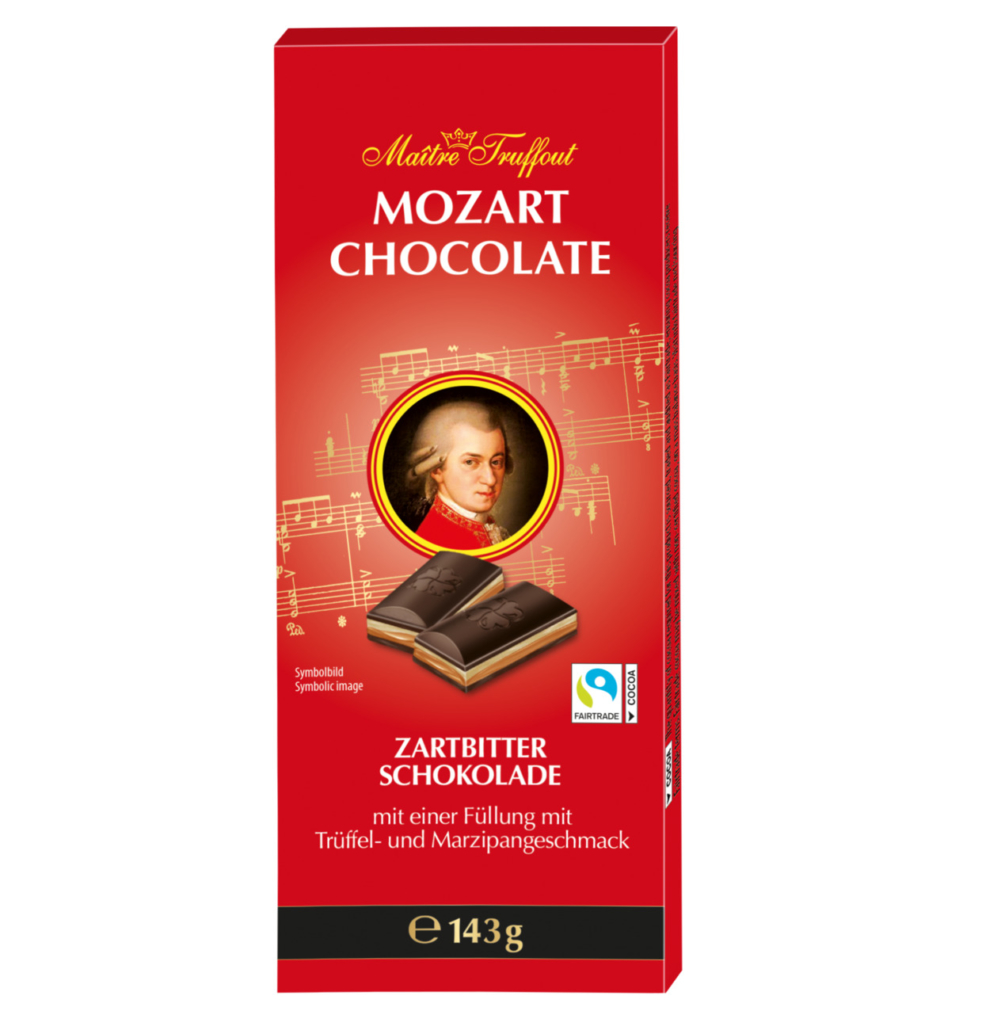 Mozart hořká čokoláda s truffle a marcipánovou náplní 143g